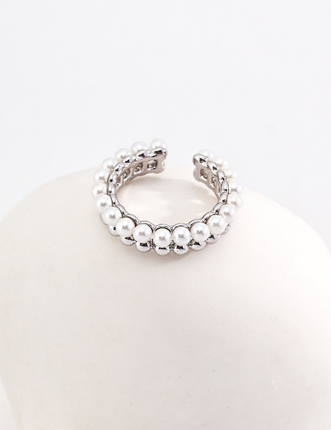 Museette Jewelry Dot Dot Pearl Ring Sterling Silver 3.0