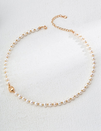 Museette Jewelry Timeless Pearl Necklace Vintage Gold