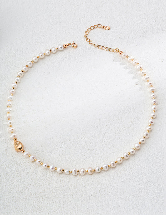 Museette Jewelry Timeless Pearl Necklace Vintage Gold