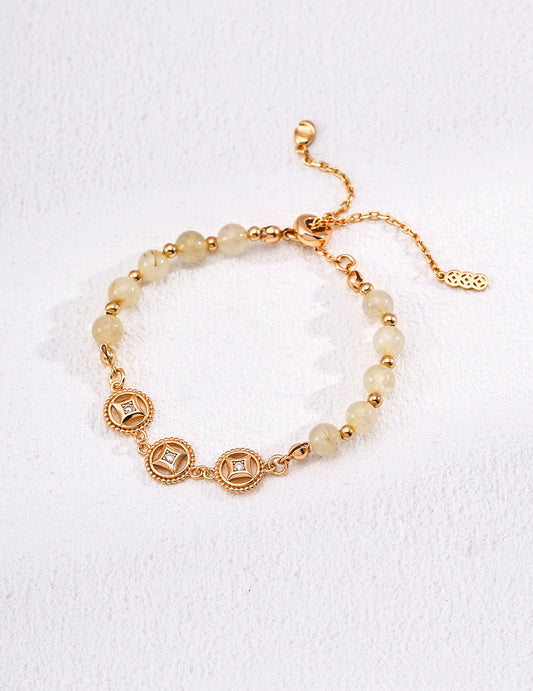 Museette Jewelry Fortune Flow Sterling Silver & Rutilated Quartz Style