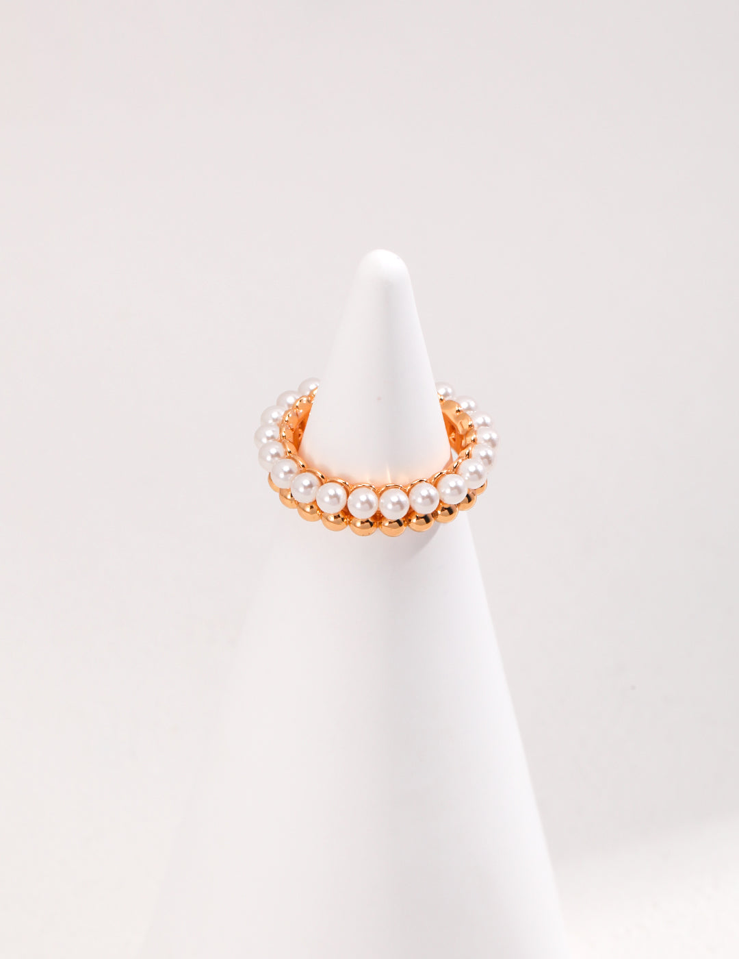 Museette Jewelry Dot Dot Pearl Ring Vintage Gold 3.0
