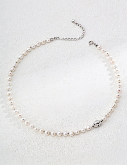 Museette Jewelry Timeless Pearl Necklace Sterling Silver